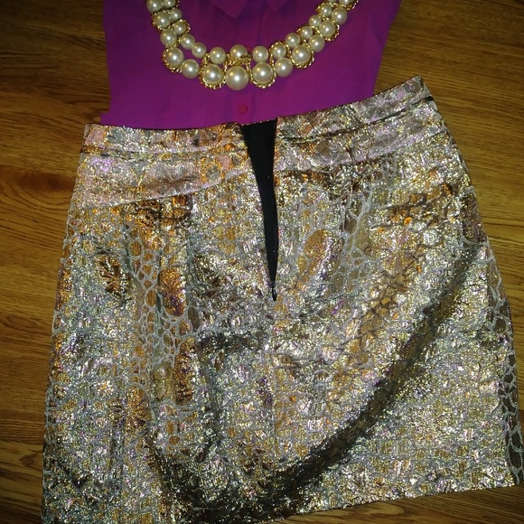 Kimchi Blue Rose Gold Skirt - Picture 2 of 6